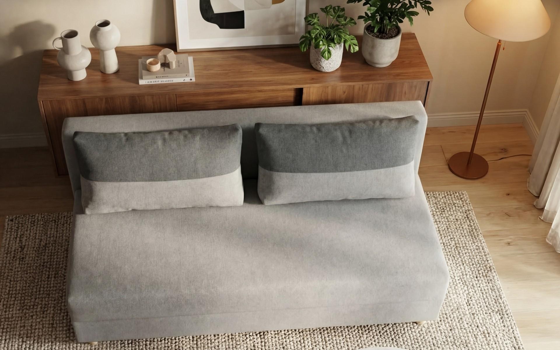 Extendable sofa Kami, grey + dark grey  4